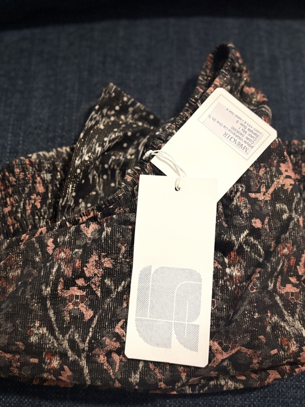 MARIA CHER NWT Villafranca Floral One-Shoulder Crop Top Sample Sale Piece! Sz S - Picture 10 of 15